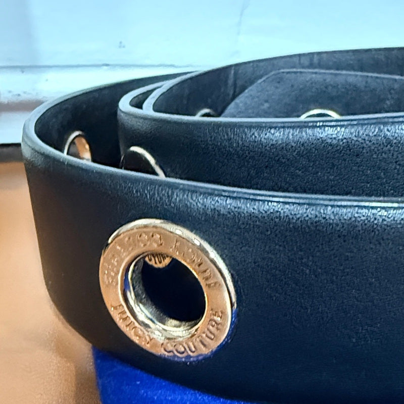 Juicy Couture Black Belt with Gold Accents
