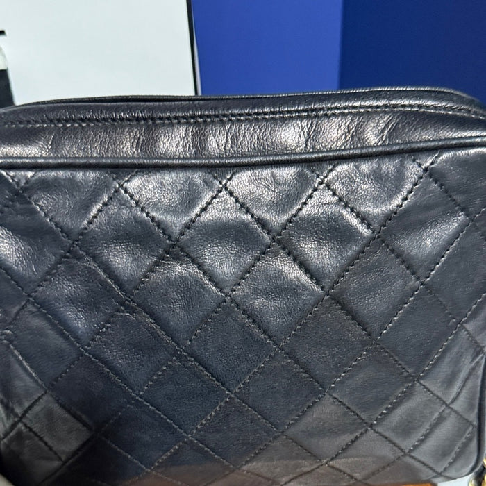 Chanel Black Vintage Quilted Lambskin Shoulder Bag