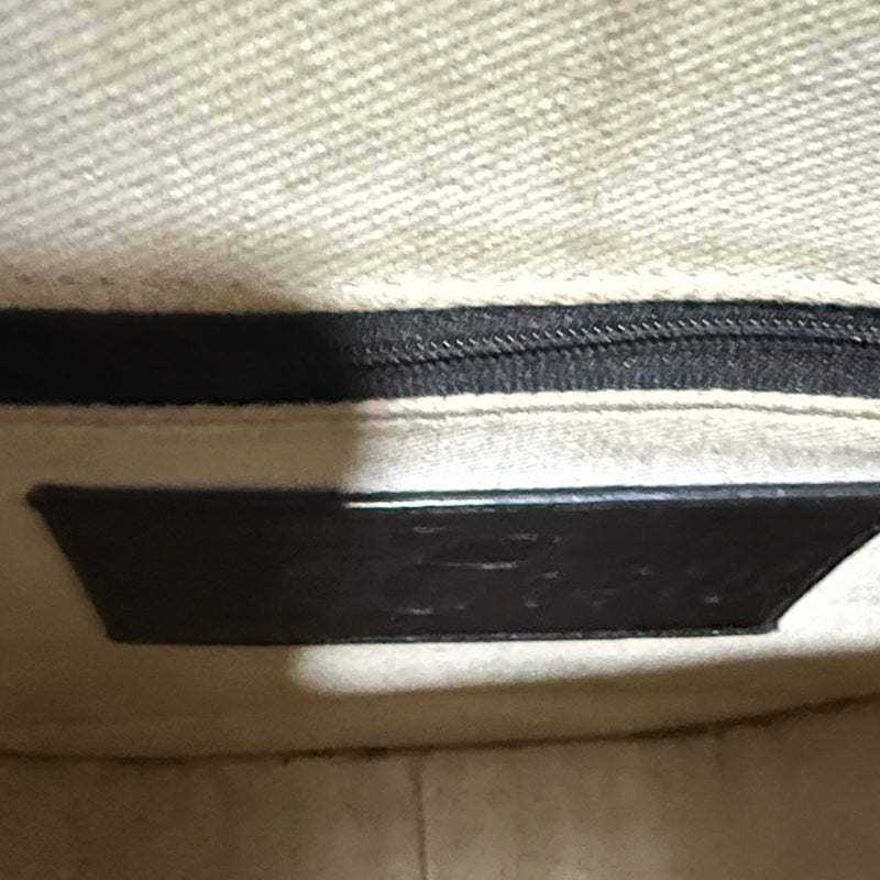 J.Crew Classic large saddle bag in croc-embossed leather Black