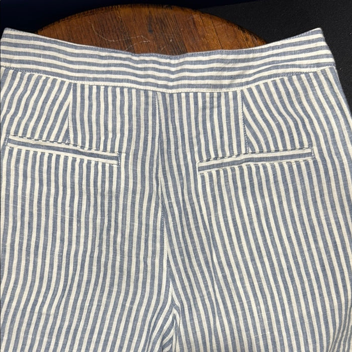Tahari wide leg linen pants