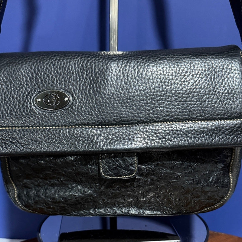 Gucci Black Leather Crossbody and Wallet Bundle