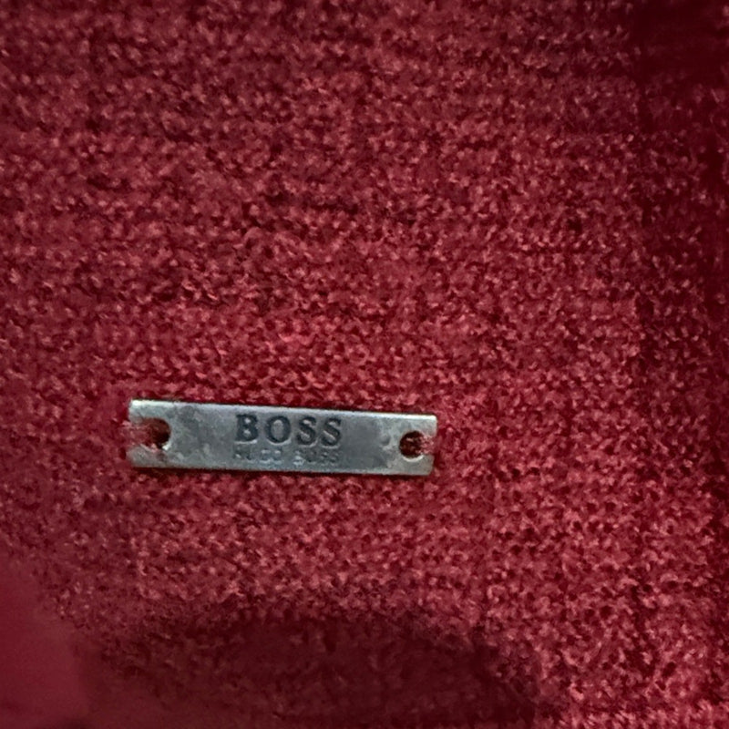 Boss Men's Deep Red V-Neck Sweater