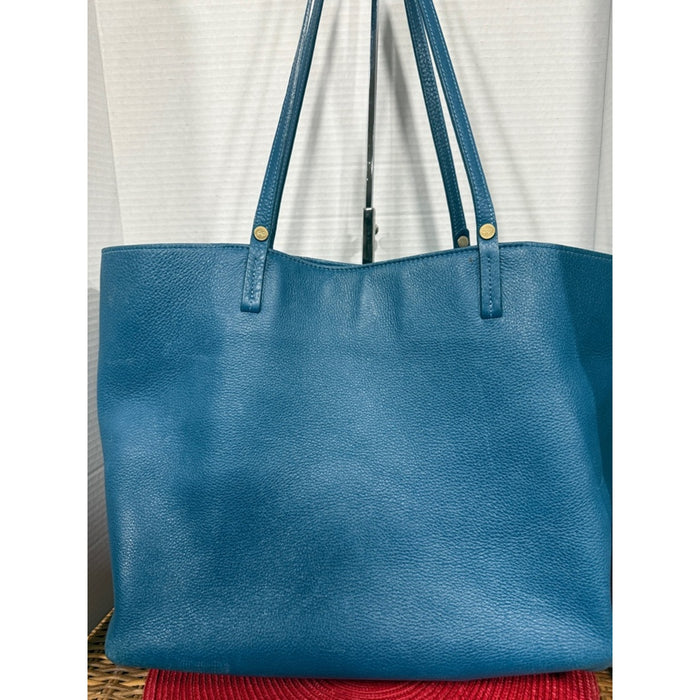GiGi New York Peacock Blue Leather Tote Bag - Women's Carryall