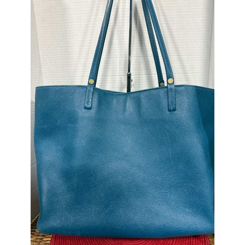 GiGi New York Peacock Blue Leather Tote Bag - Women's Carryall