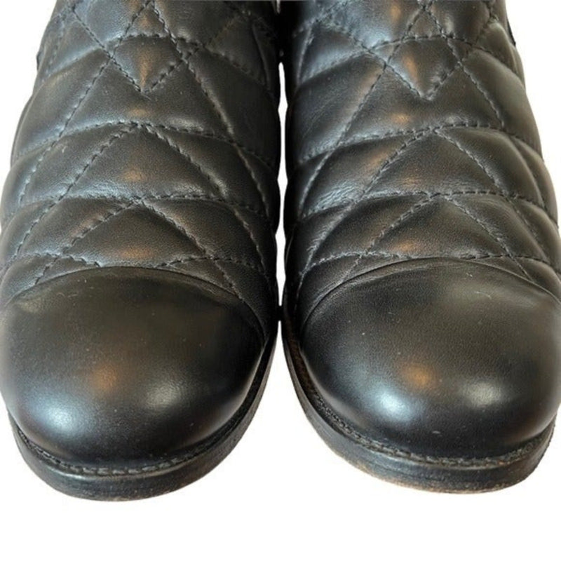 Zadig & Voltaire Ankle Boots, Quilted Leather Presets, Biker, size 38
