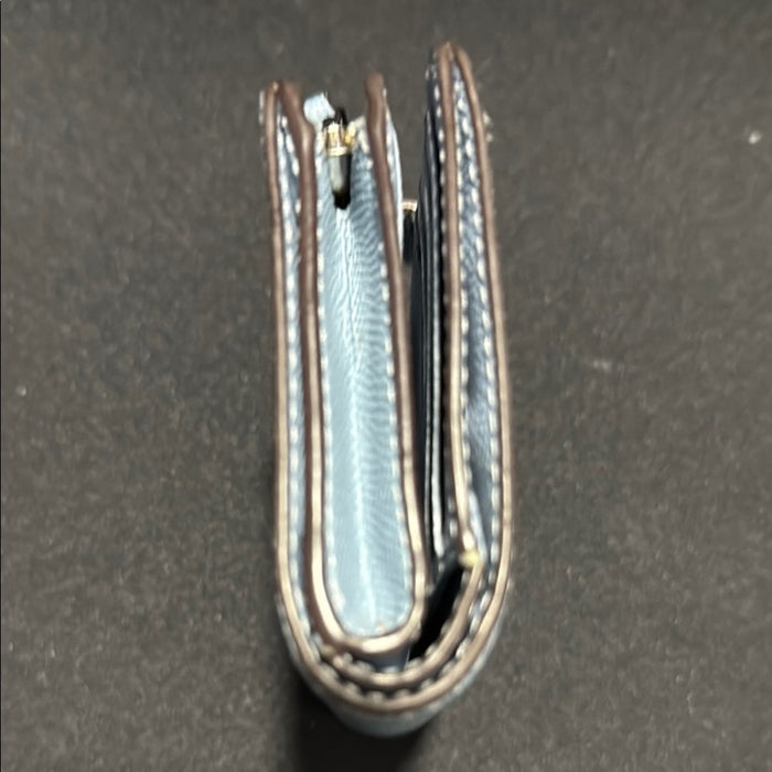 Coach Sky Blue Textured Wallet