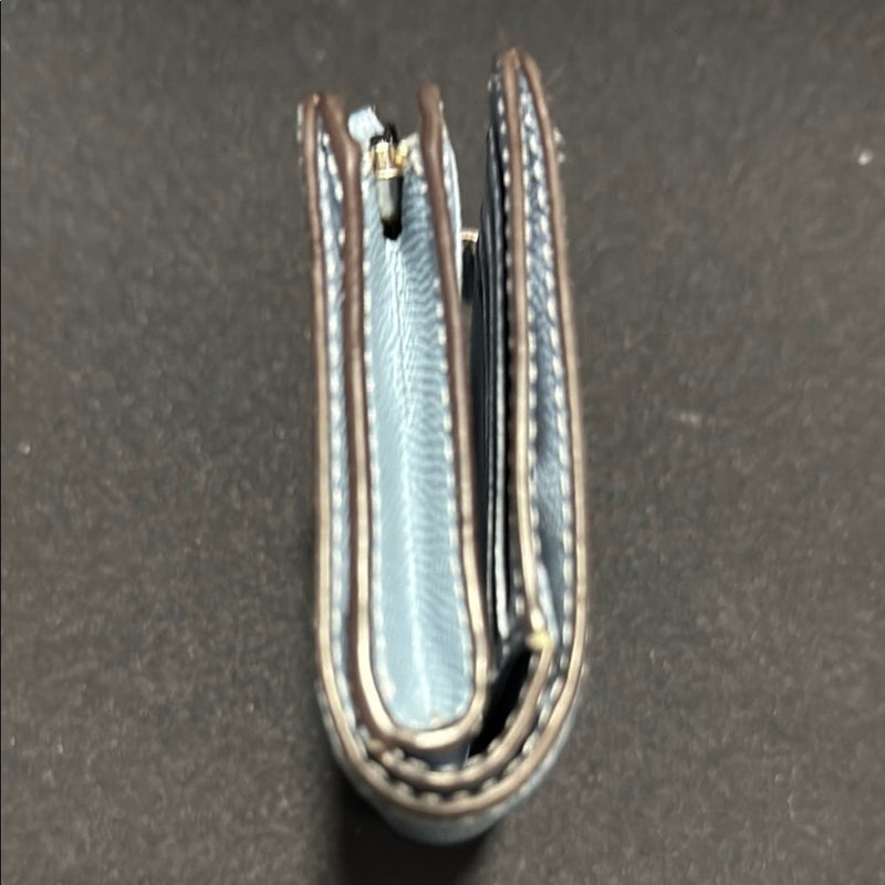 Coach Sky Blue Textured Wallet