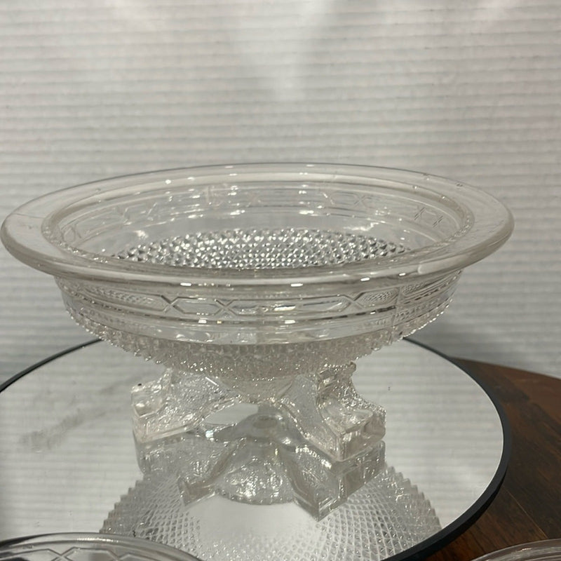 1880 EAPG Pattern Glass LaBelle Queen Anne Bowl 3 piece bundle