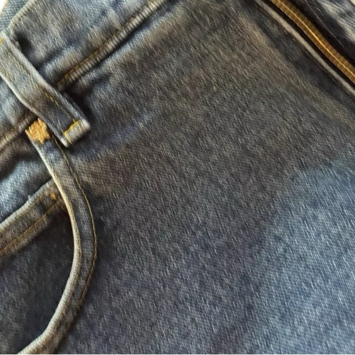 MCM Blue Jeans with Gold Studded Logo