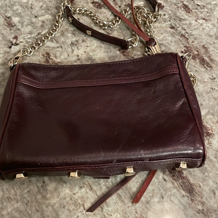 EUC Rebecca Minkoff Mini Mac Clutch Crossbody (H652I01C)-Dark plum