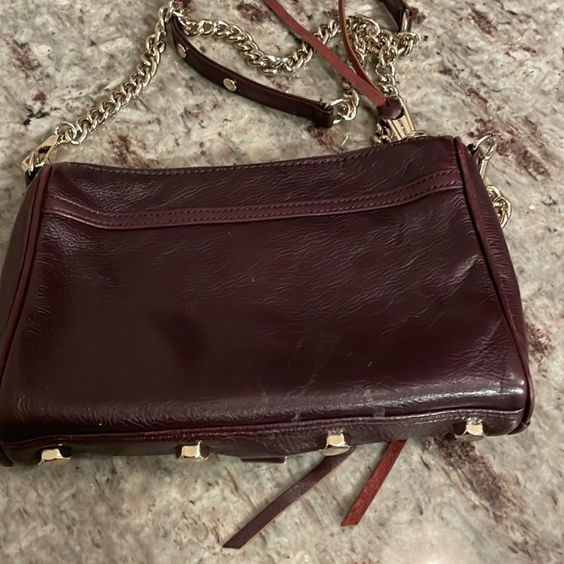 EUC Rebecca Minkoff Mini Mac Clutch Crossbody (H652I01C)-Dark plum