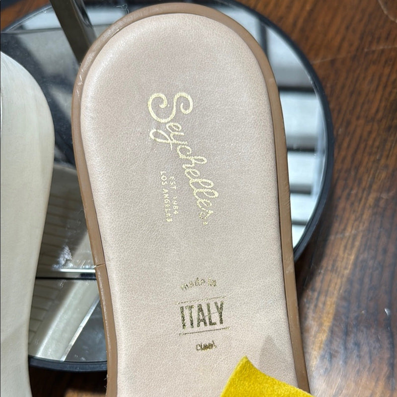 SEYCHELLES
Coast Knotted Slide Sandal In Yellow Suede
