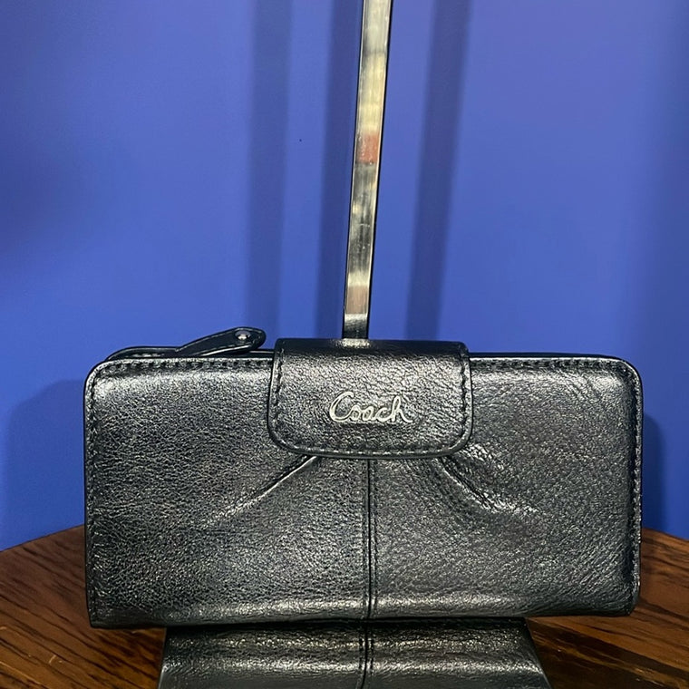 COACH Black Ashley Leather Wallet