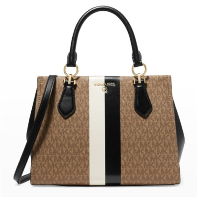 MICHAEL KORS Marilyn Monogram Satchel Tote Bag In