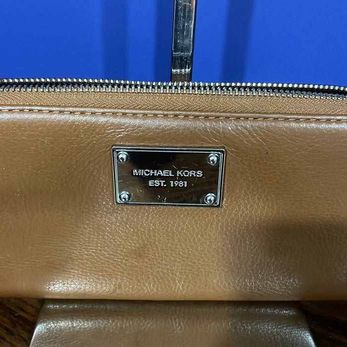 Michael Kors Authentic Leather Wallet In Cognac