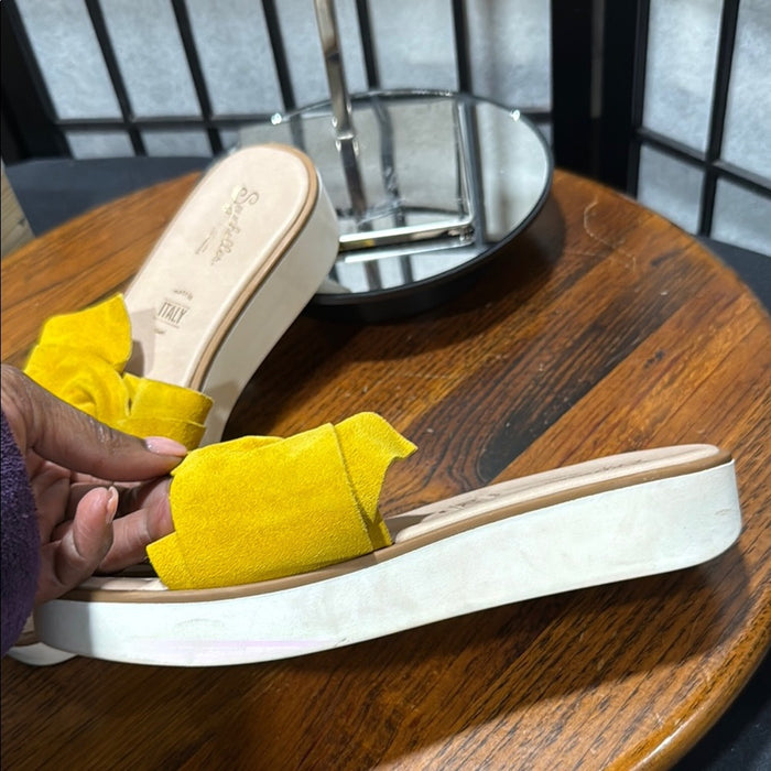 SEYCHELLES
Coast Knotted Slide Sandal In Yellow Suede