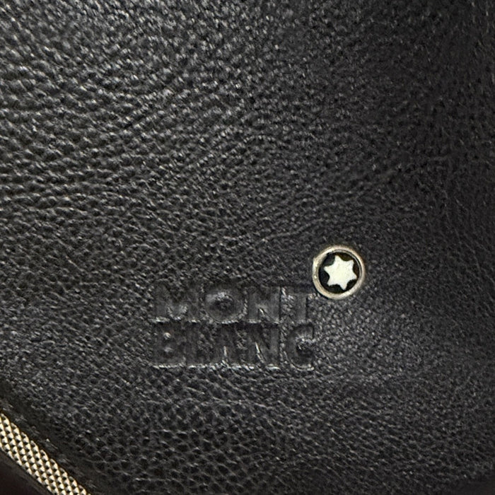 Montblanc Dark Brown Leather Meisterstuck North South Messenger Bag