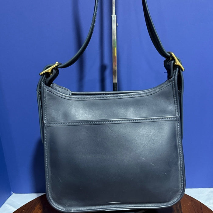 Vintage COACH #9966 "Legacy Zip" Blue Leather Crossbody Bag