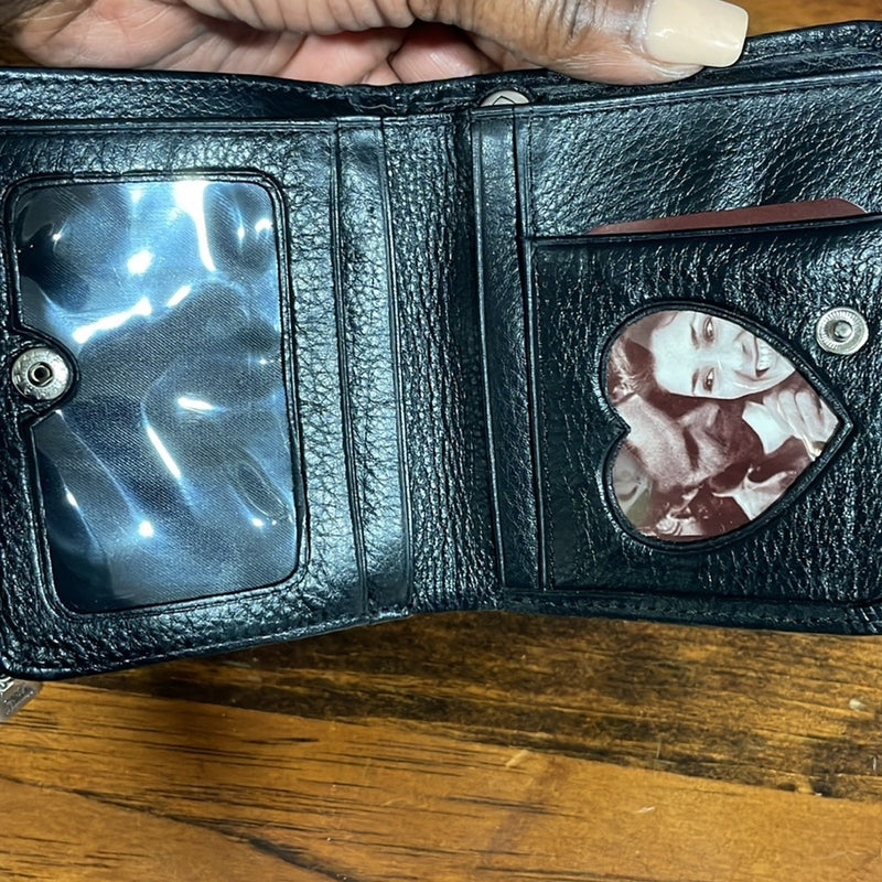 Brighton Leather and calf bifold with zipper