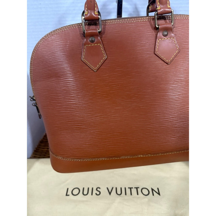 Louis Vuitton Tan Epi Alma Satchel W/Dustbag