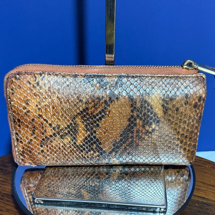 Badgley Mischka Tan Snake Print Men's Wallet