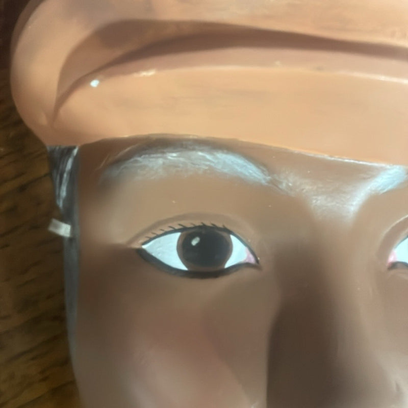 Ceramic Man head wall hanging. Rare Find