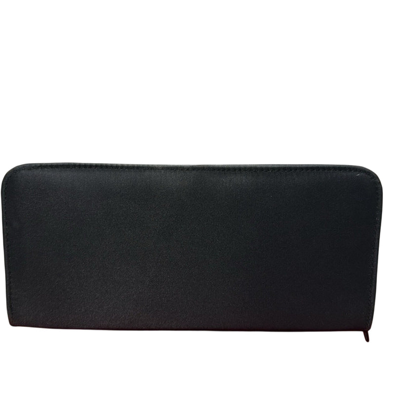 VTG PALOMA PICASSO BLACK NYLON ZIP AROUND PARFUMS CASE W/GOLD METAL LOGO