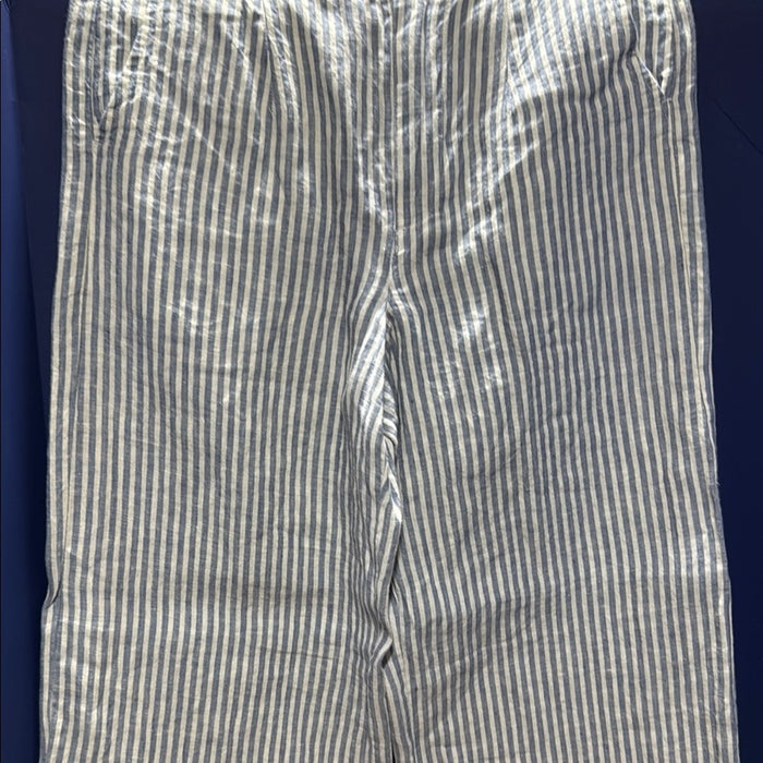 Tahari wide leg linen pants