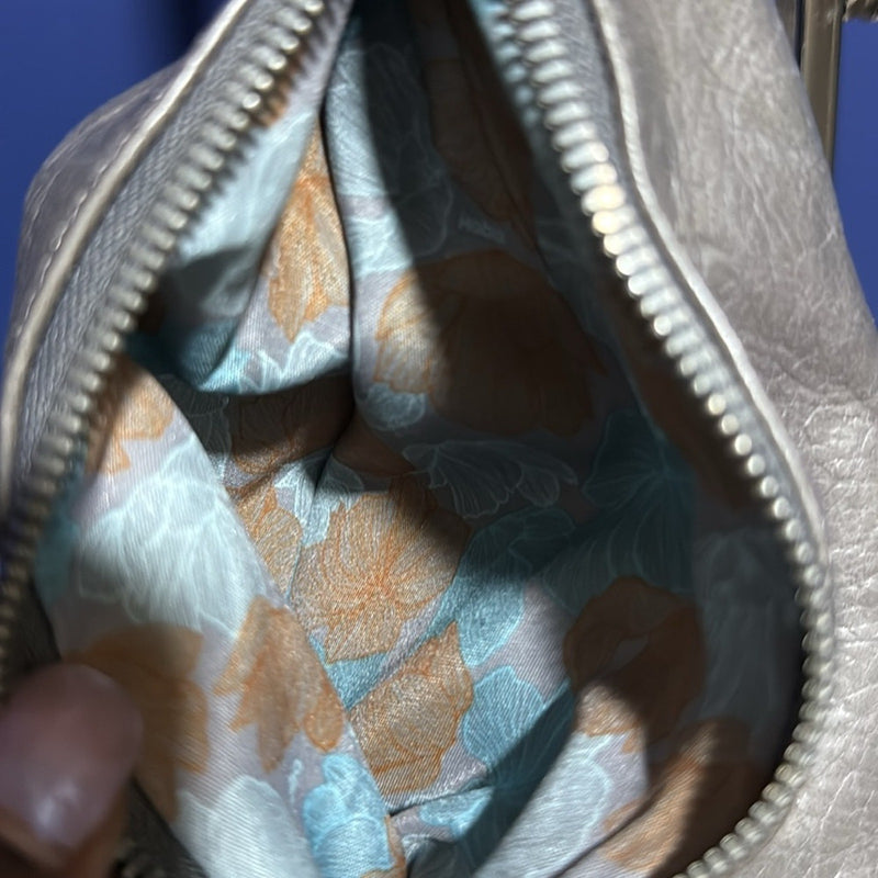HOBO Classic Gray Leather Hobo Bag
