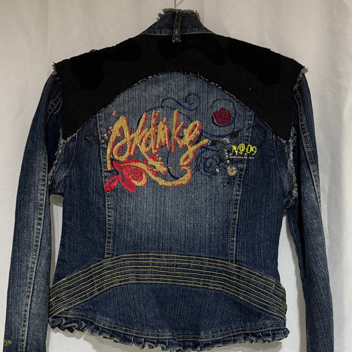Akademiks Jeanius Denim Jacket with Black Accents