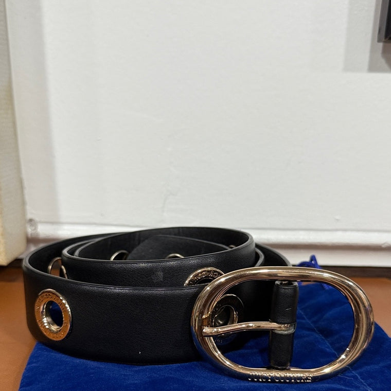 Juicy Couture Black Belt with Gold Accents