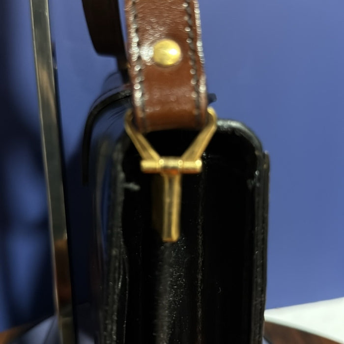 Vintage Black and Brown Crossbody Bag