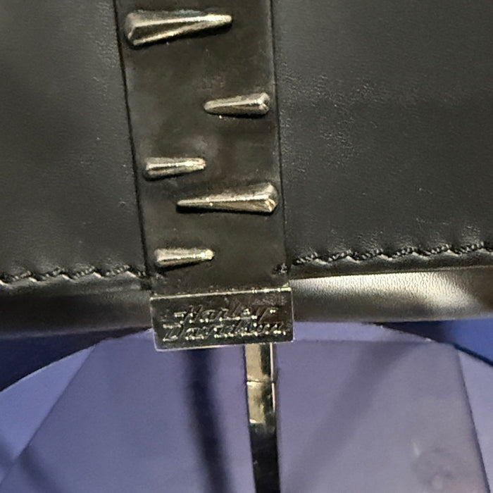 Harley Davidson Black Leather Silver Spike Wallet Handbag Rare