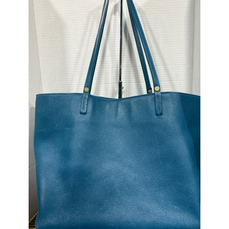 GiGi New York Peacock Blue Leather Tote Bag - Women's Carryall