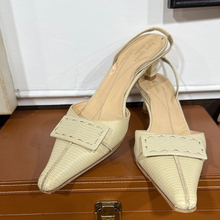 Kate Spade Cream Pointed Toe Heels