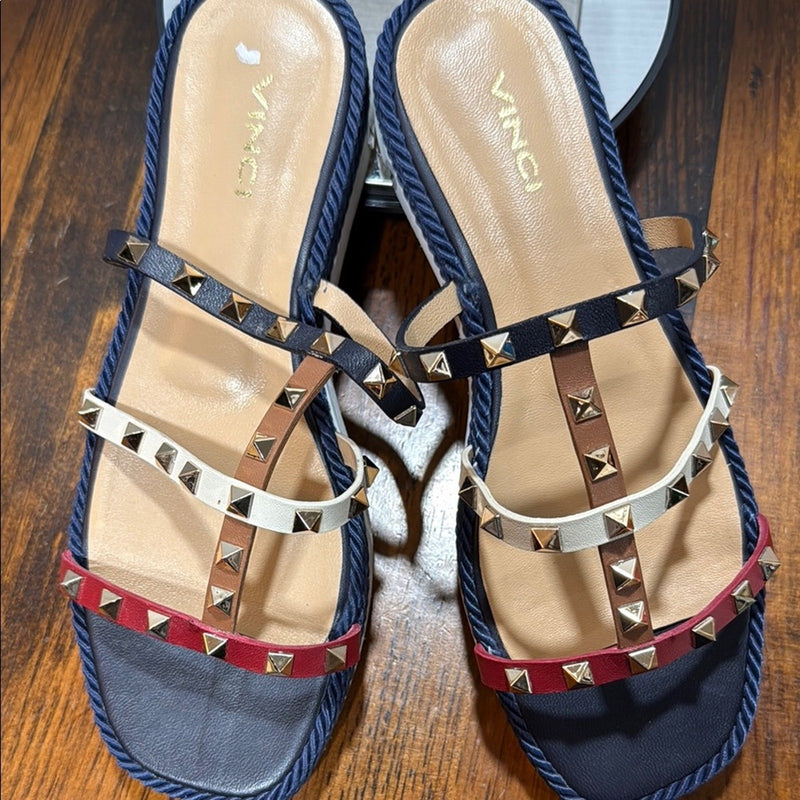 Vinci Seul Multicolor Multi Strap Flat Women Sandal