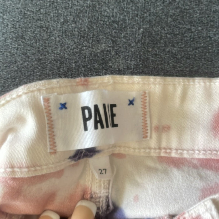 PAIGE Jeans Verdugo Tie-Dye Ultra Skinny Low-Rise Denim