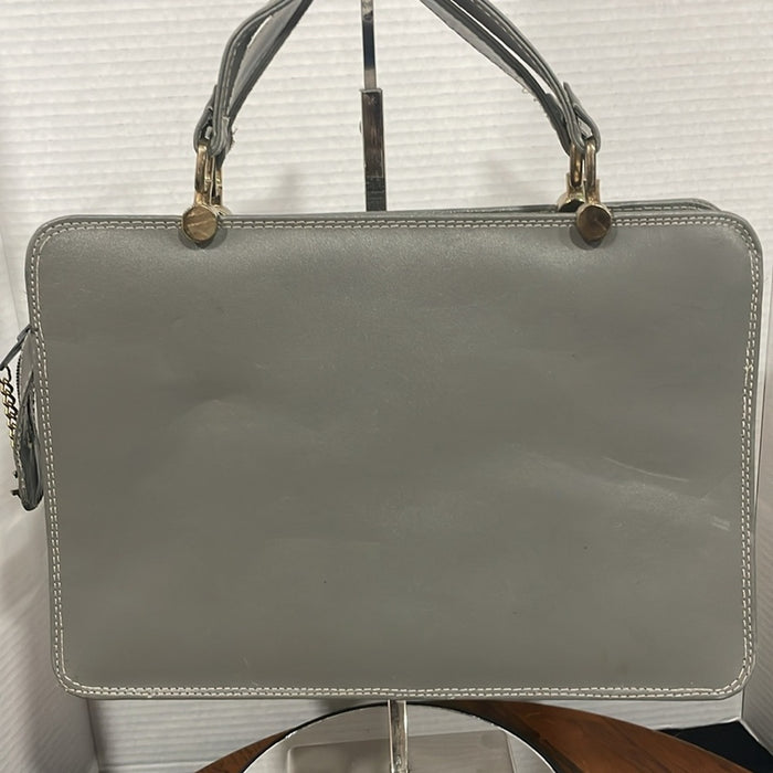 Vintage gray leather bag
