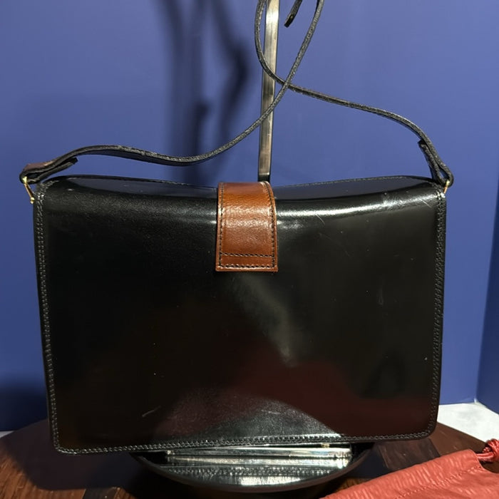 Vintage Black and Brown Crossbody Bag