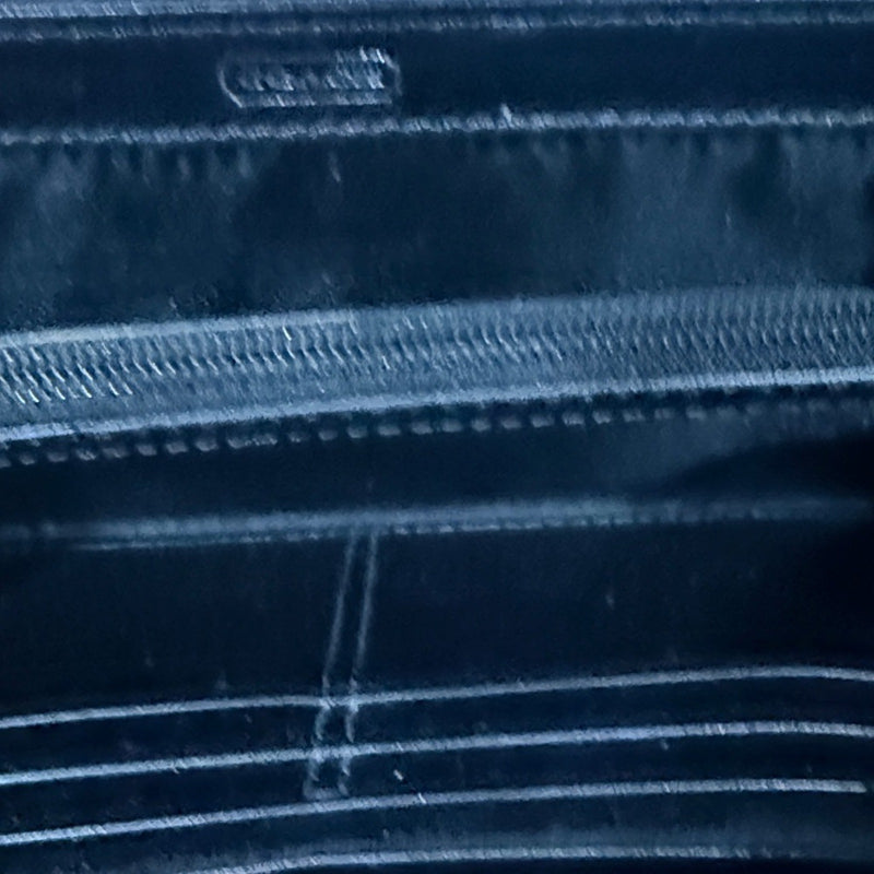 COACH Madison Leather Accordian Zip Around Wallet 46601 SV/BLA