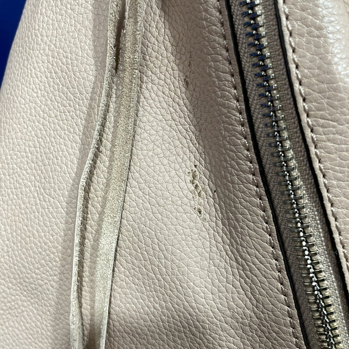 REBECCA MINKOFF blush Pebbled Leather Tassels Hobo Shoulder Bag