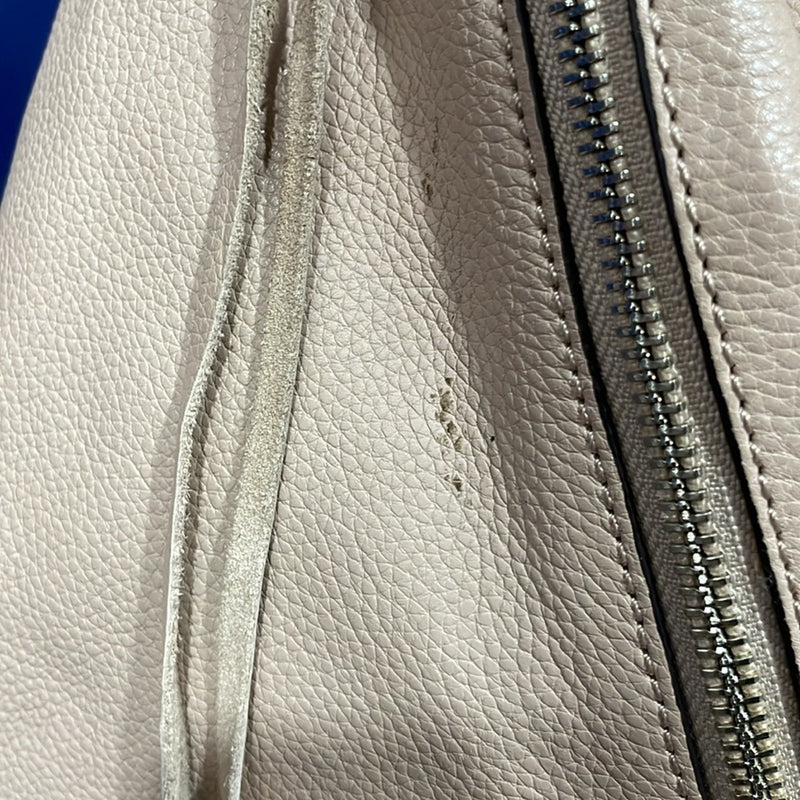 REBECCA MINKOFF blush Pebbled Leather Tassels Hobo Shoulder Bag