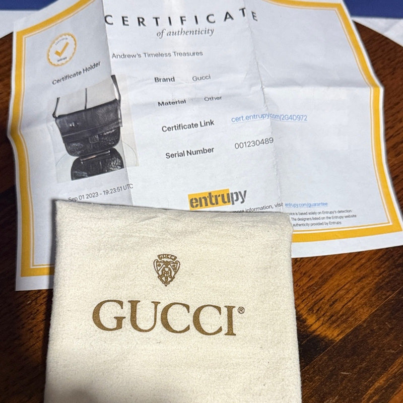 Gucci Black Leather Crossbody and Wallet Bundle
