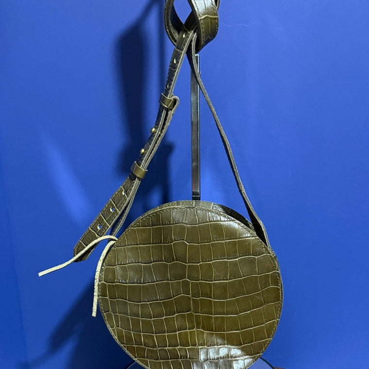 Madewell Simple Circle Crossbody: Croc Embossed Leather Olive Green
Asparagus