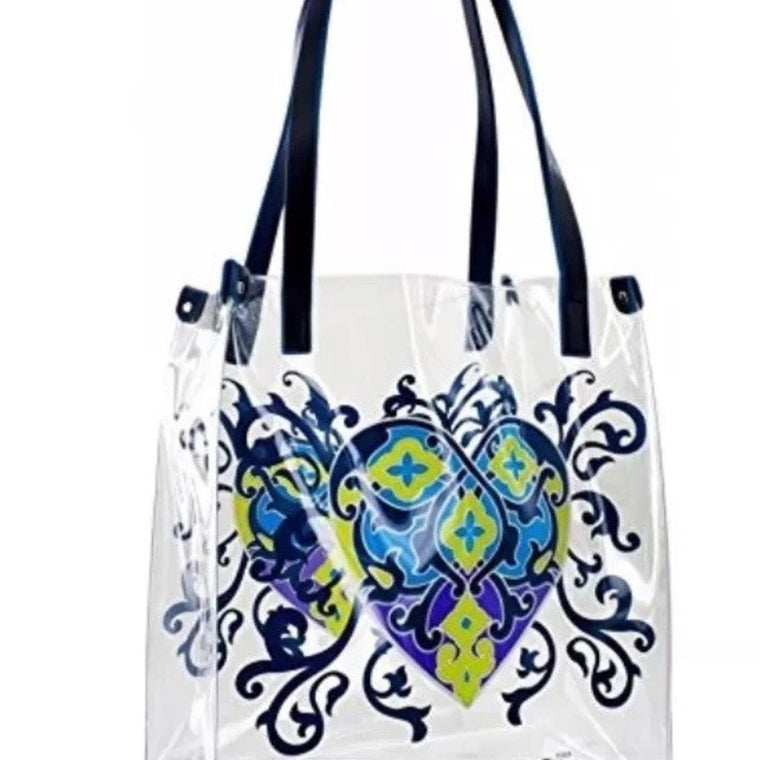 BRIGHTON SUMMER HEARTS TOTE CLEAR BAG PERFECT FOR ANY OCCASION