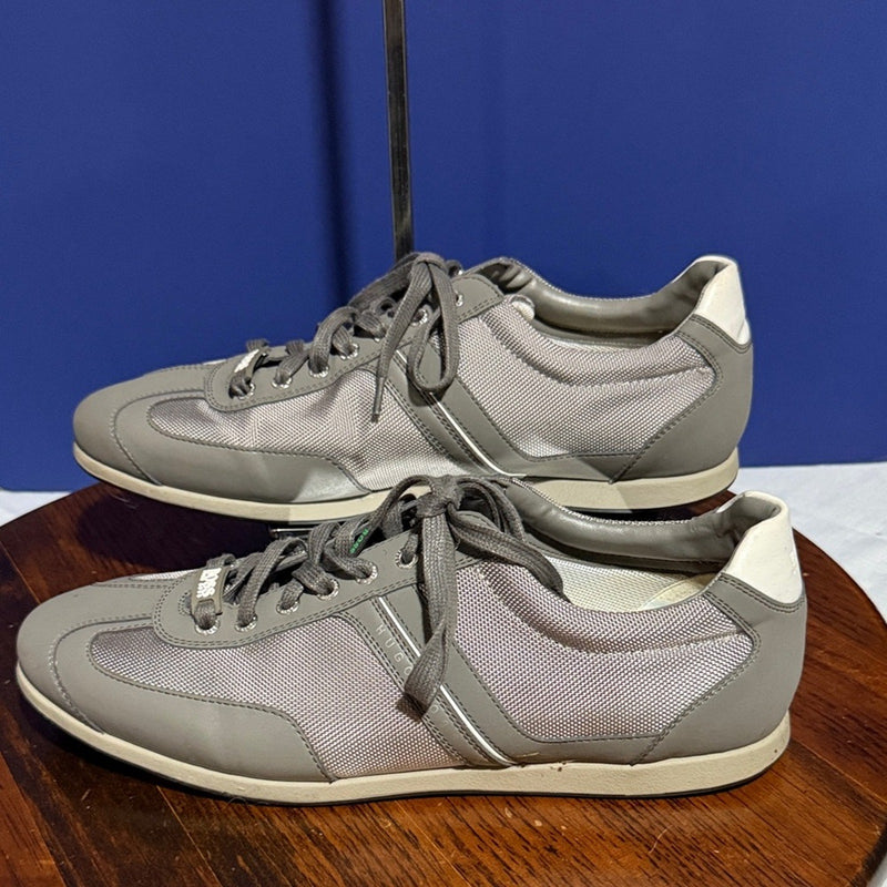 Hugo Boss Men's Silver and Grey Trainers Size 46 US 12