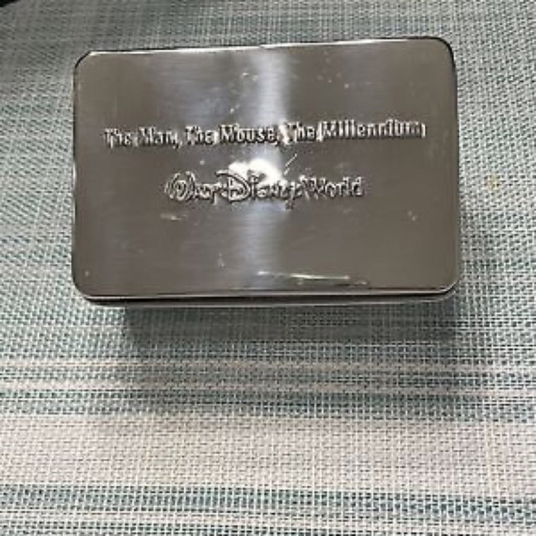 The Man The Mouse The Millennium Fossil pocket watch - SILVER BOX ONLY no watch