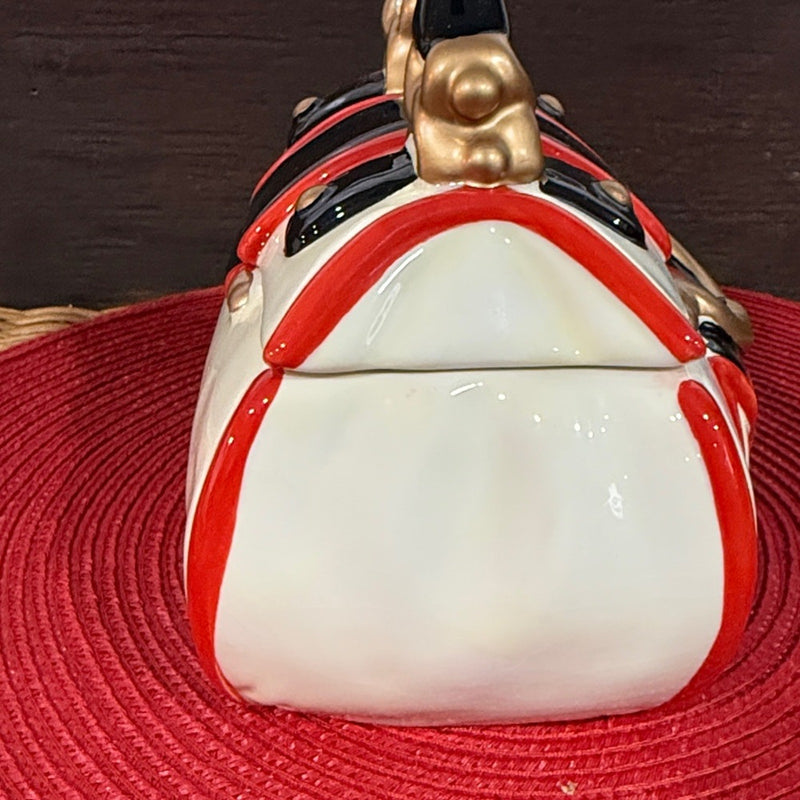 Davids Women's Red & White Holiday Poinsettia Handbag Jewelry Box