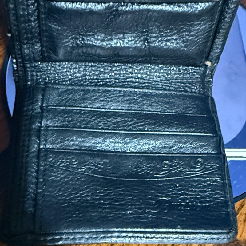 Brighton Black Croc-Embossed Bag/Wallet with Heart Accent