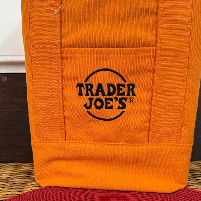 Trader Joe's Mini Canvas Tote Bag Halloween Limited Edition Orange